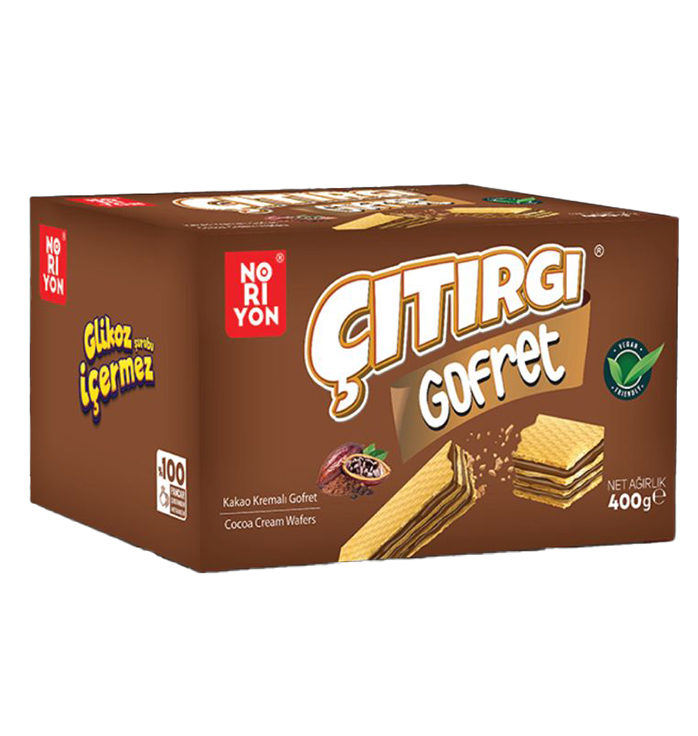 Noriyon Çıtırgı Gofret 400gr Kakaolu